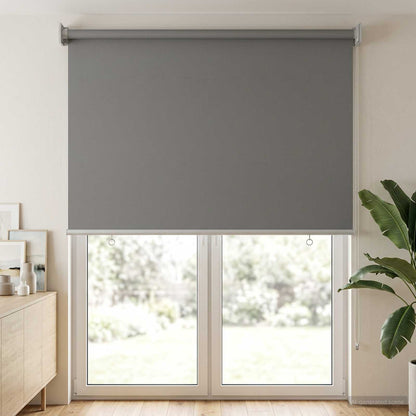 Outdoor Roller Blind UV Protection Light Grey Polyester