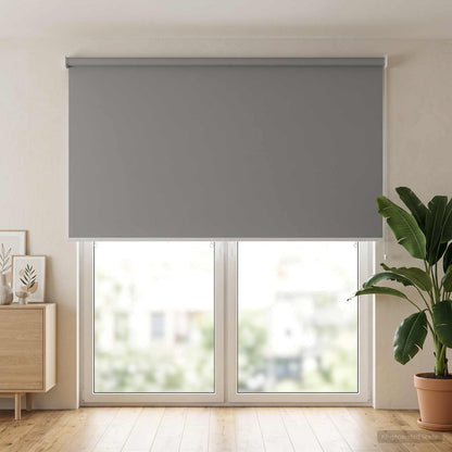 Outdoor Roller Blind UV Protection Light Grey Polyester