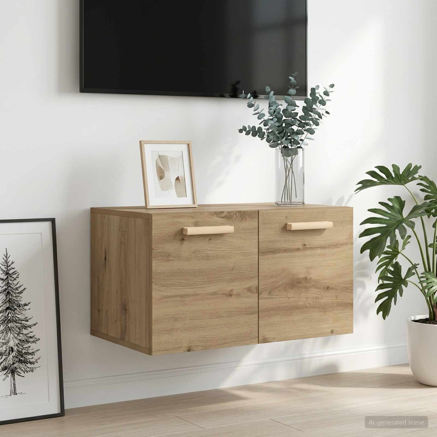Wall Cabinet 60 x 36.5 x 35 cm Engineered Wood Artisan oak