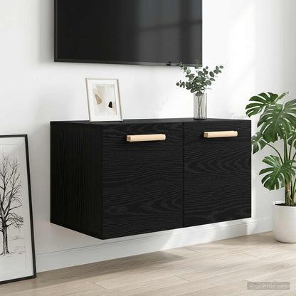 Wall Cabinet Black oak 60 x 36.5 x 35 cm Engineered Wood