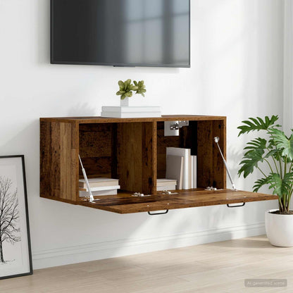 Wall Cabinet Wall-Mounted Old wood 80 x 36.5 x 35 cm