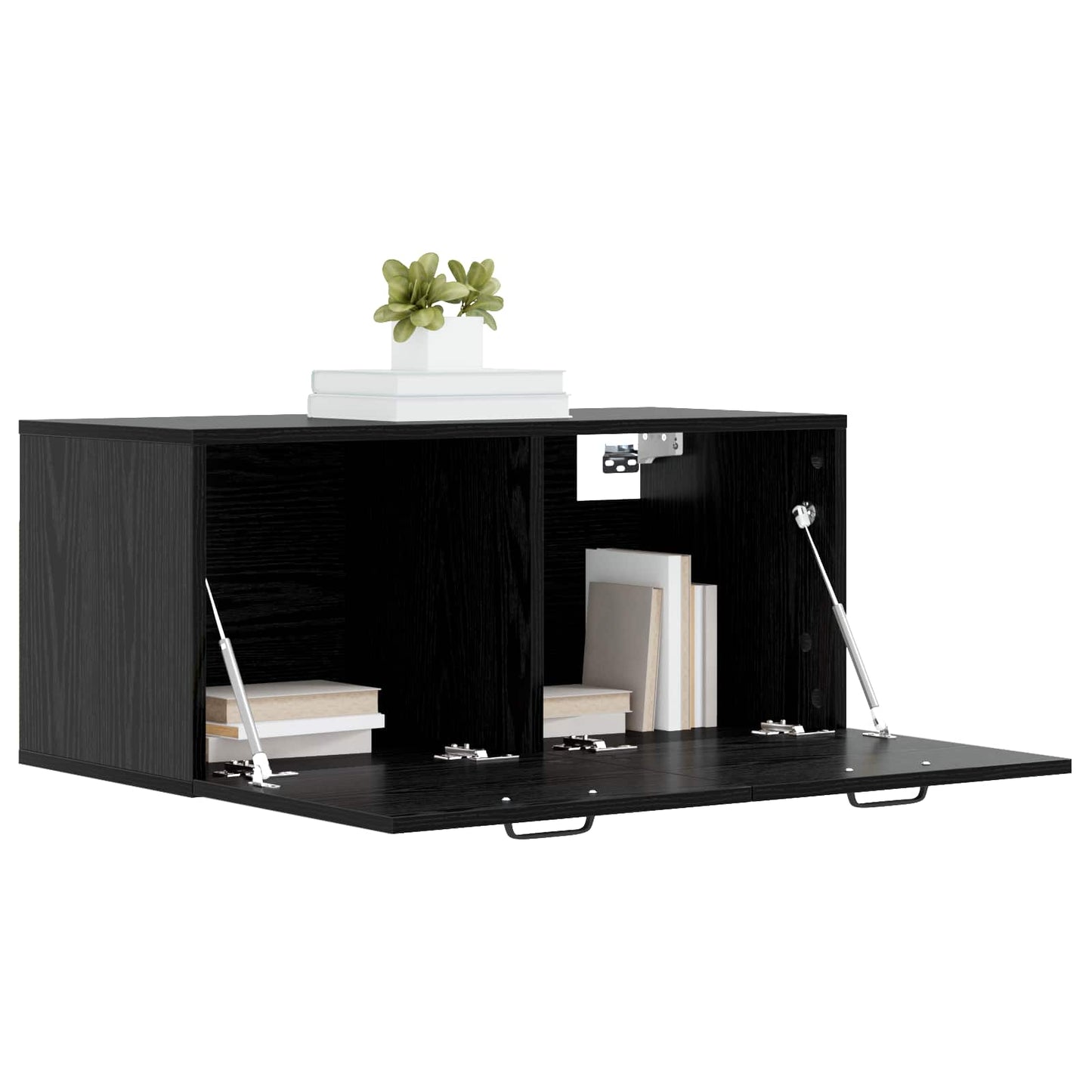 Wall Cabinet Wall-Mounted Black oak 80 x 36.5 x 35 cm