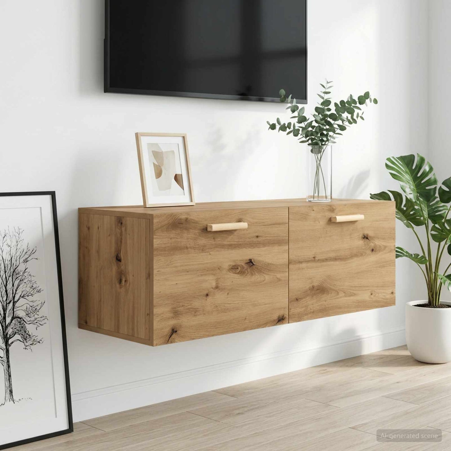 Wall Cabinet 100 x 36.5 x 35 cm Engineered Wood Artisan oak
