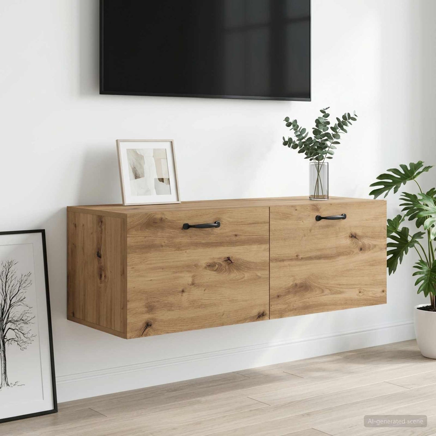Wall Cabinet 100 x 36.5 x 35 cm Engineered Wood Artisan oak