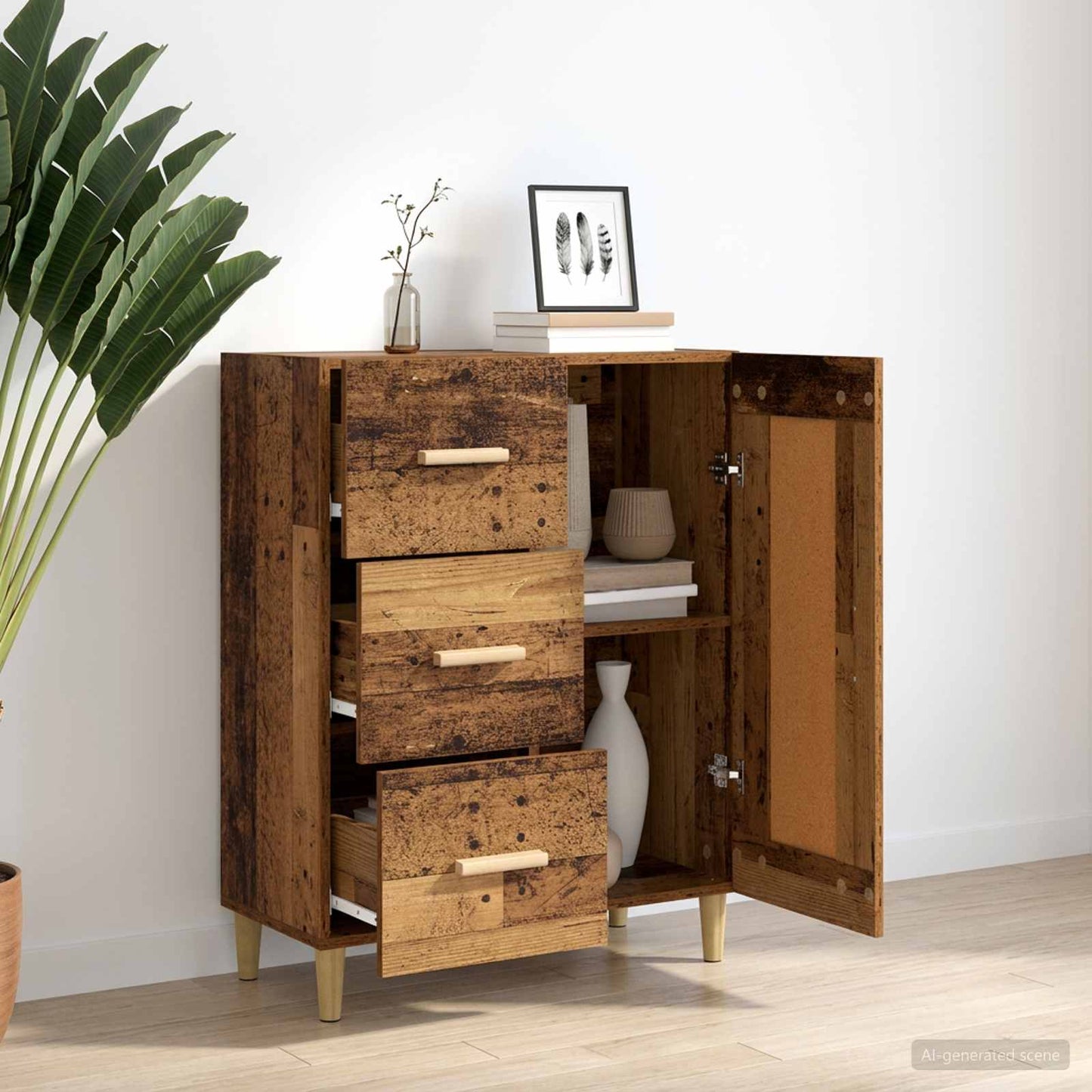Sideboard Old Wood 69.5 x 34 x 90 cm Engineered Wood