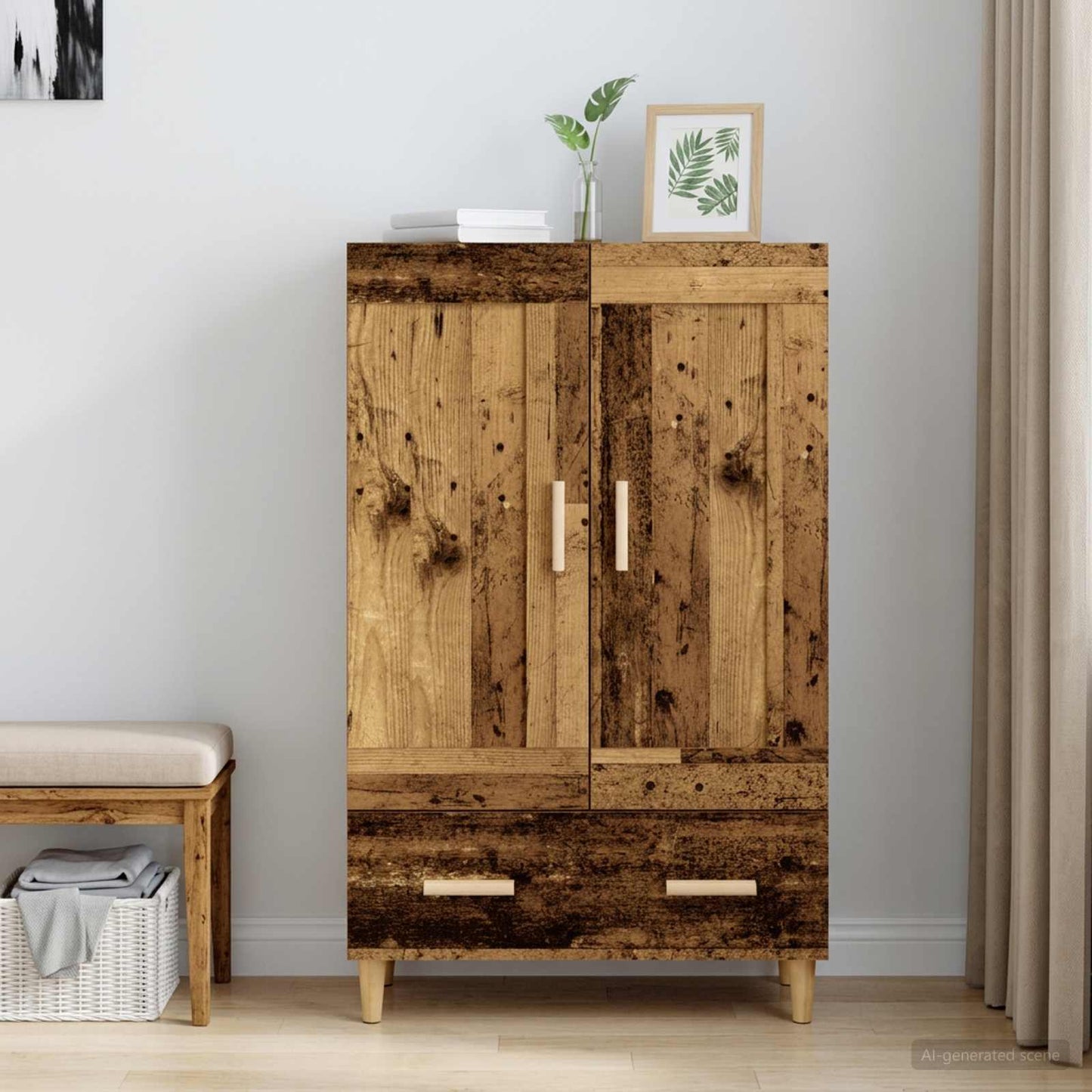 Highboard Old Wood 70 x 31 x 115 cm Engineered Wood