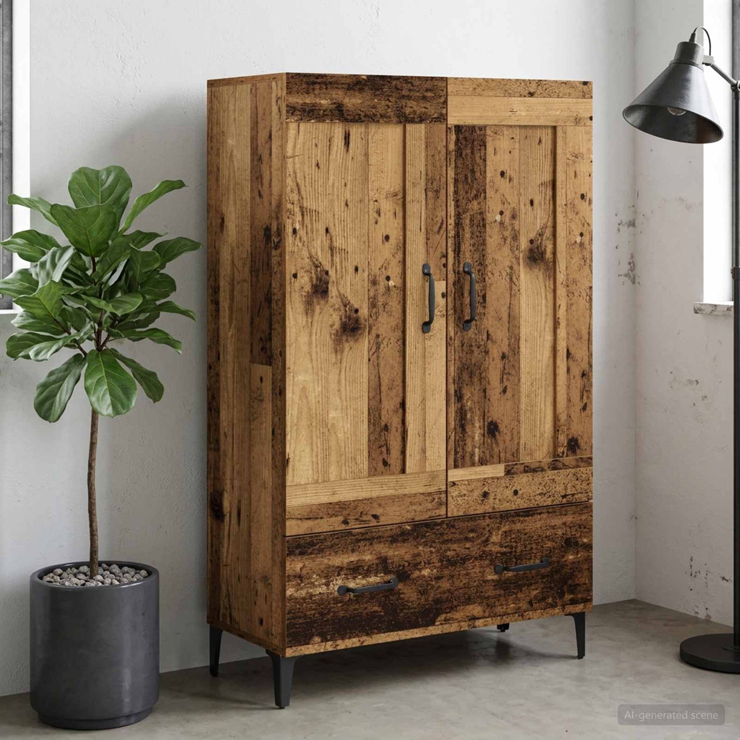 Highboard Old Wood 70 x 31 x 115 cm Engineered Wood
