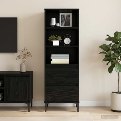 Highboard Black Oak 40 x 36 x 110 cm Engineered Wood