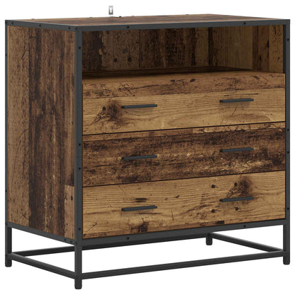 Drawer Cabinet 3-Drawer Old wood 70 x 41 x 70 cm