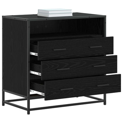 Drawer Cabinet 3-Drawer Black oak 70 x 41 x 70 cm