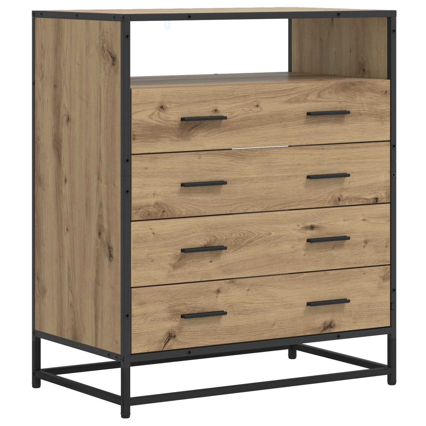 Drawer Cabinet 4-Drawer Artisan oak 70 x 41 x 83.5 cm