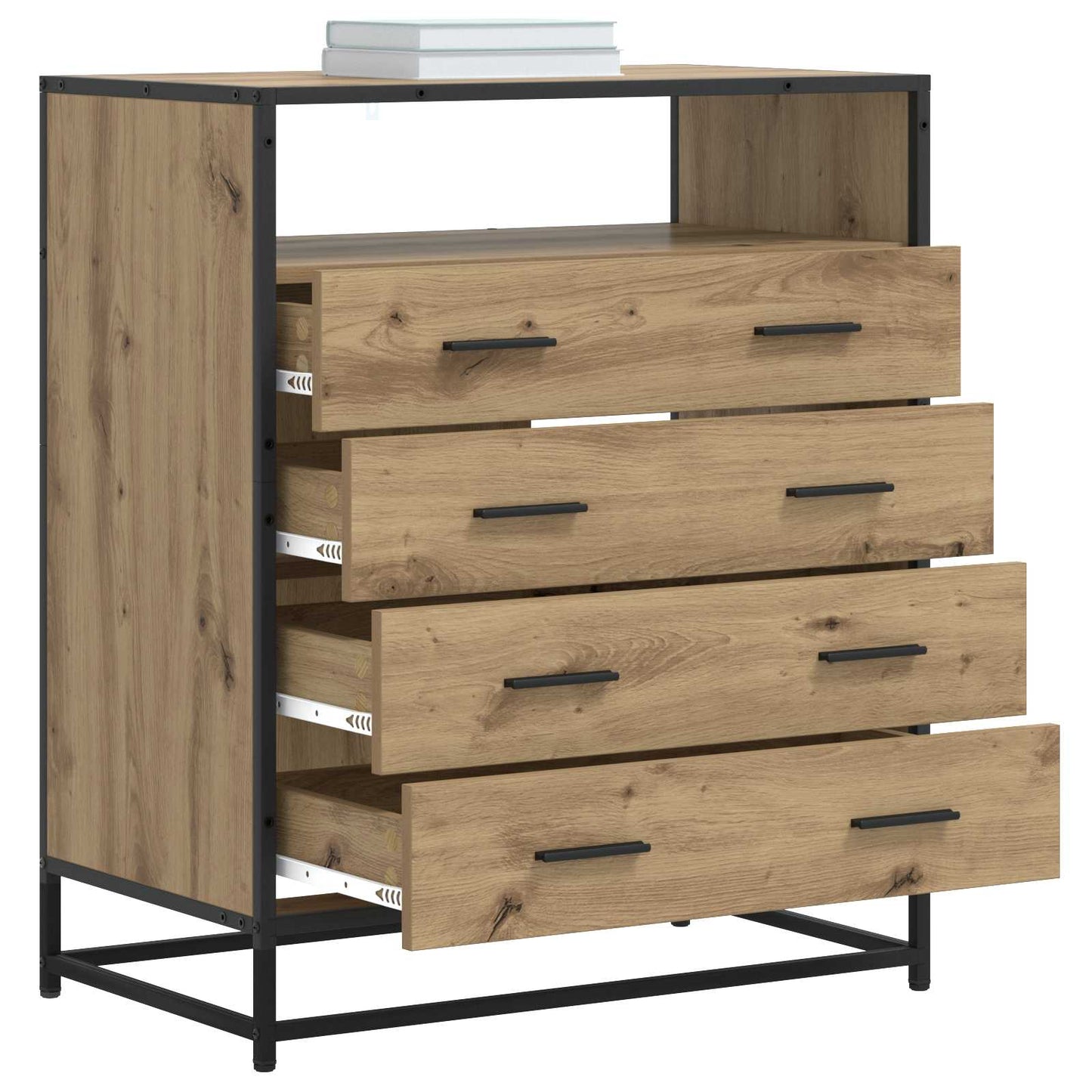 Drawer Cabinet 4-Drawer Artisan oak 70 x 41 x 83.5 cm
