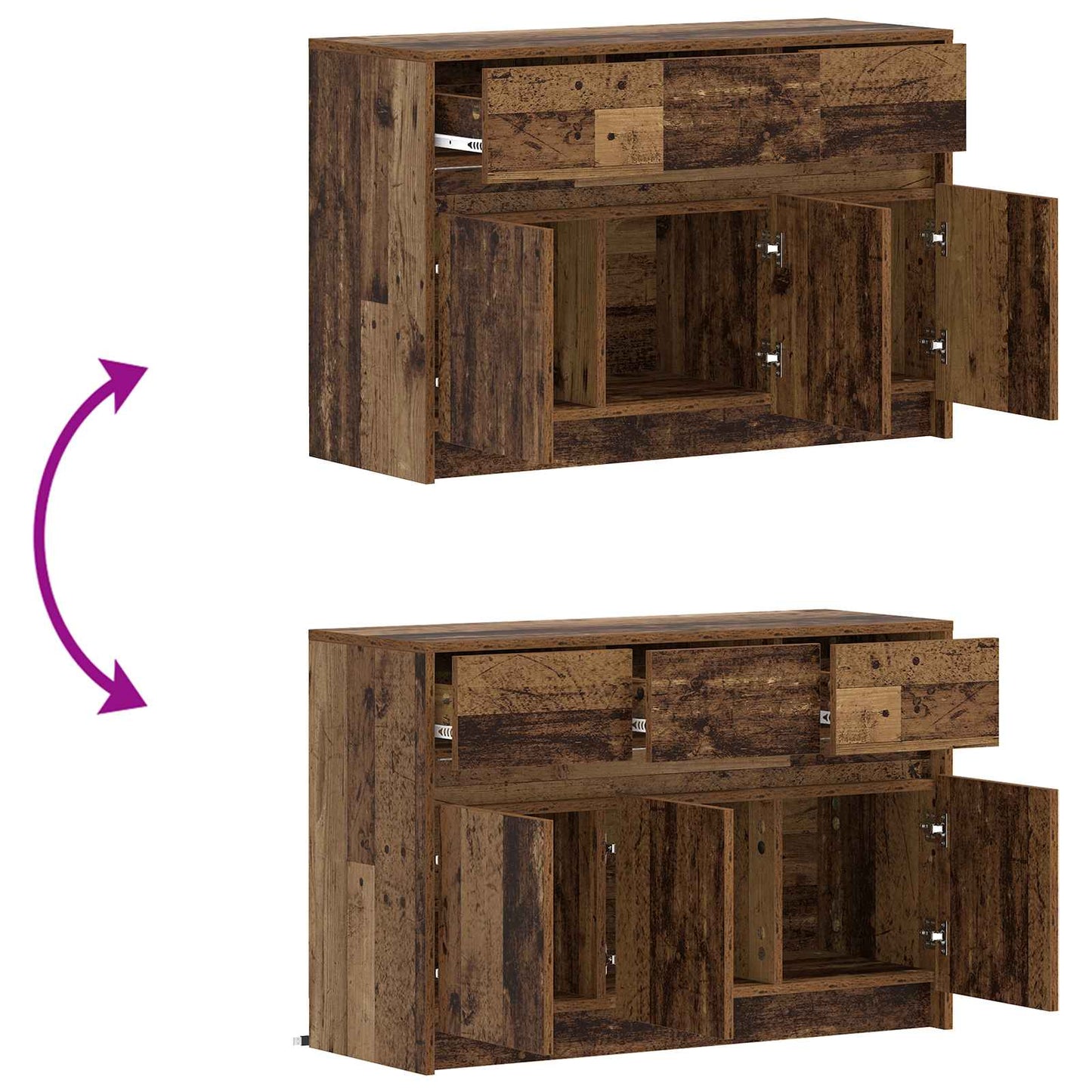 TV Cabinet 91 x 34 x 61 cm Old Wood Engineered Wood