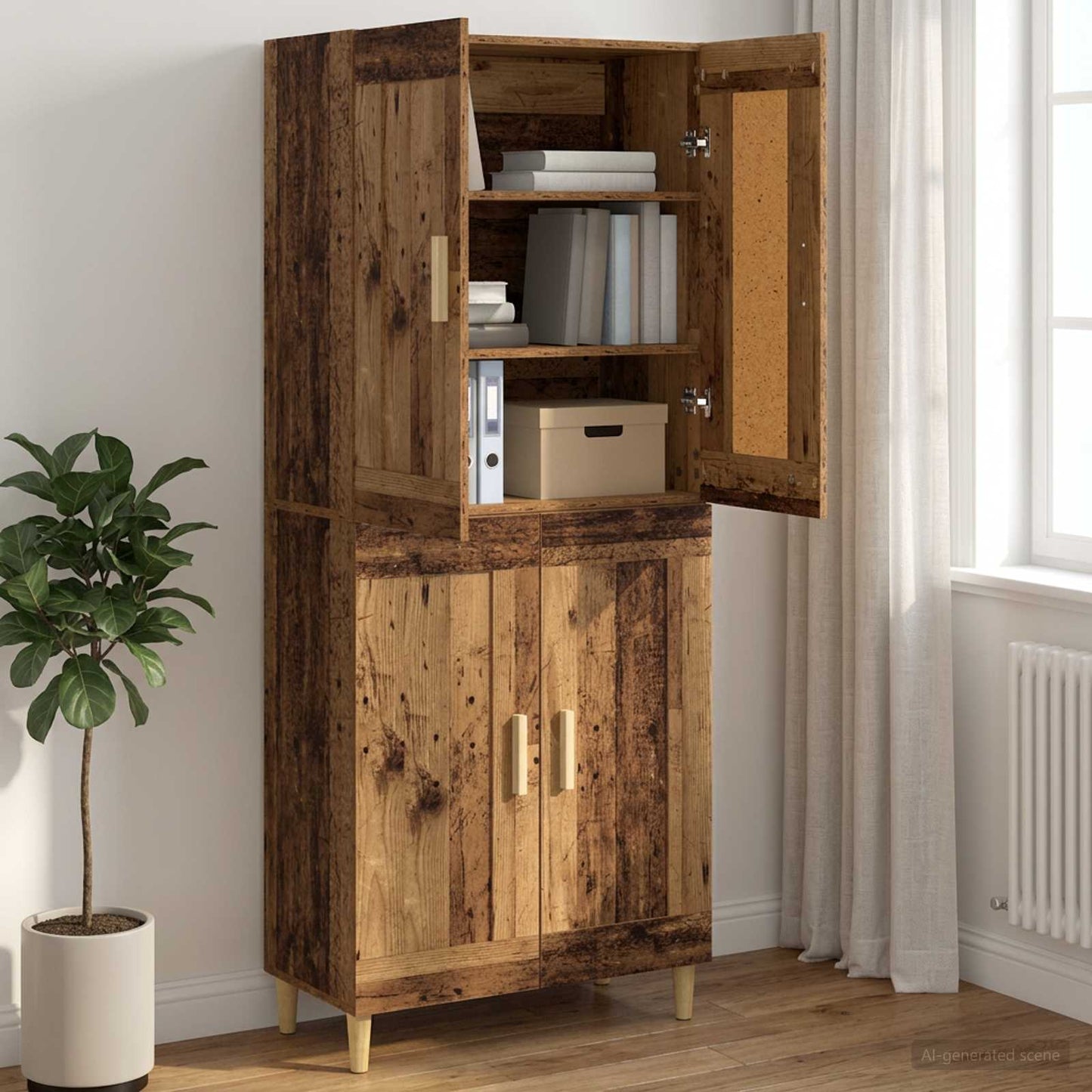 Sideboard Old Wood 69.5 x 34 x 90 cm Engineered Wood