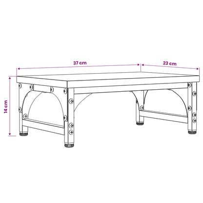 Monitor Stand Old Wood 37 x 23 x 14 cm Engineered Wood