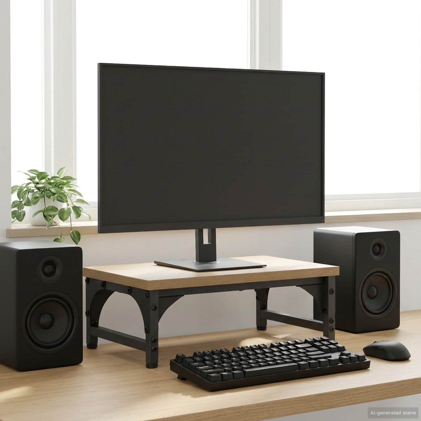 Monitor Stand Artisan Oak 37 x 23 x 14 cm Engineered Wood