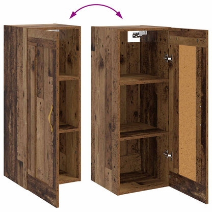 Wall Cabinet Old Wood 34.5 x 34 x 90 cm Engineered Wood
