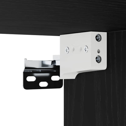 Wall Cabinet Black Oak 34.5 x 34 x 90 cm Engineered Wood