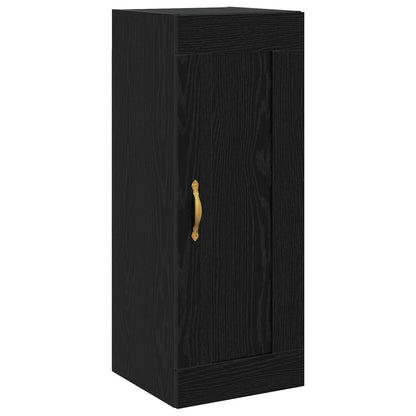 Wall Cabinet Black Oak 34.5 x 34 x 90 cm Engineered Wood