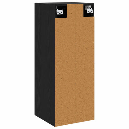 Wall Cabinet Black Oak 34.5 x 34 x 90 cm Engineered Wood