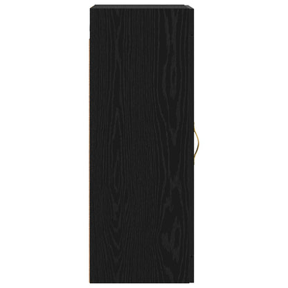 Wall Cabinet Black Oak 34.5 x 34 x 90 cm Engineered Wood
