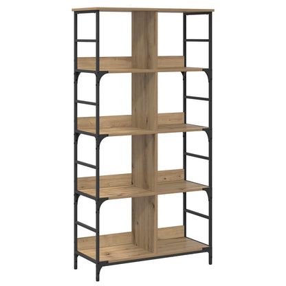 Bookshelf 4-Tier 78.5 x 33 x 153 cm metal PB Artisan oak