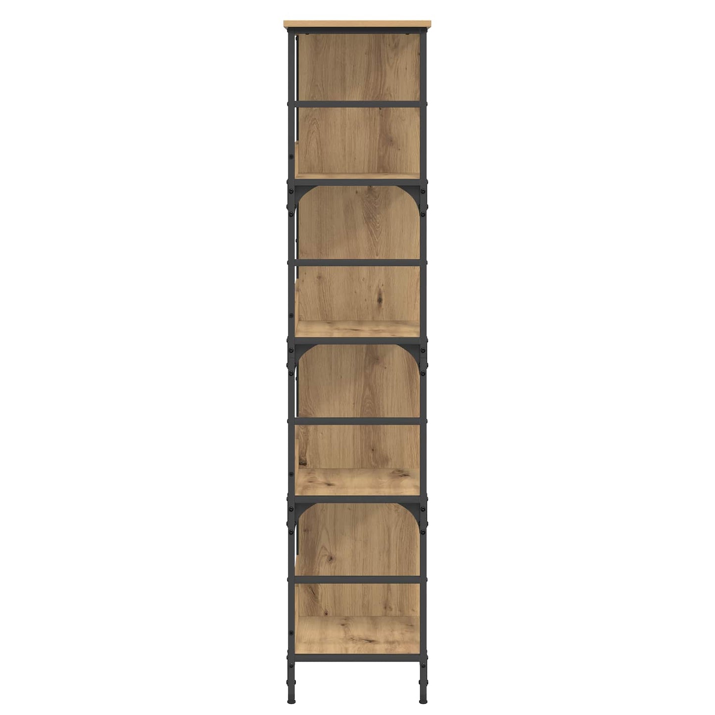 Bookshelf 4-Tier 78.5 x 33 x 153 cm metal PB Artisan oak