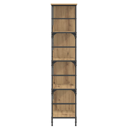 Bookshelf 4-Tier 78.5 x 33 x 153 cm metal PB Artisan oak