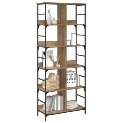 Bookshelf 4-Tier 78.5 x 33 x 188.5 cm metal PB Artisan oak
