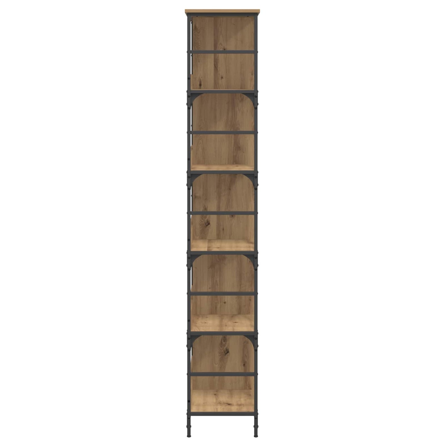 Bookshelf 4-Tier 78.5 x 33 x 188.5 cm metal PB Artisan oak