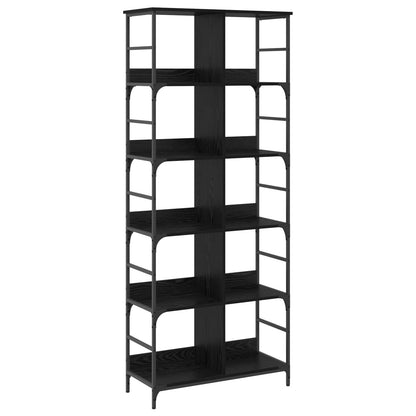 Bookshelf Black oak 78.5 x 33 x 188.5 cm metal PB