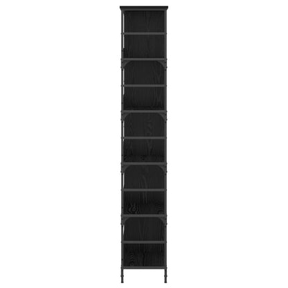 Bookshelf Black oak 78.5 x 33 x 188.5 cm metal PB