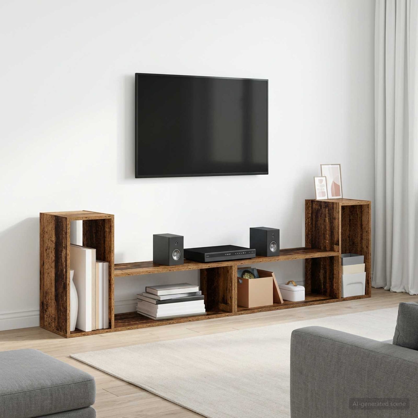 TV Cabinet 100 x 30 x 50 cm Old Wood Engineered Wood
