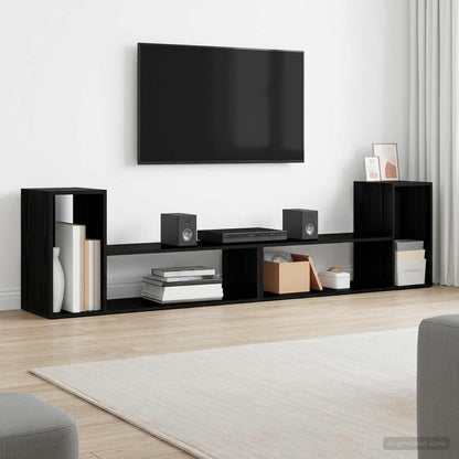 TV Cabinet 100 x 30 x 50 cm Black Oak Engineered Wood