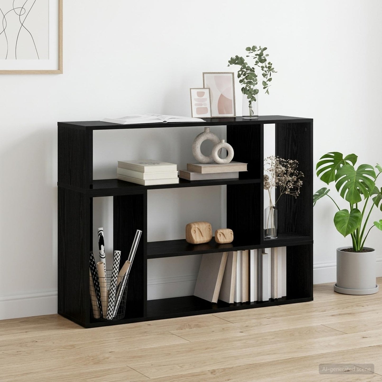 TV Cabinet 100 x 30 x 50 cm Black Oak Engineered Wood