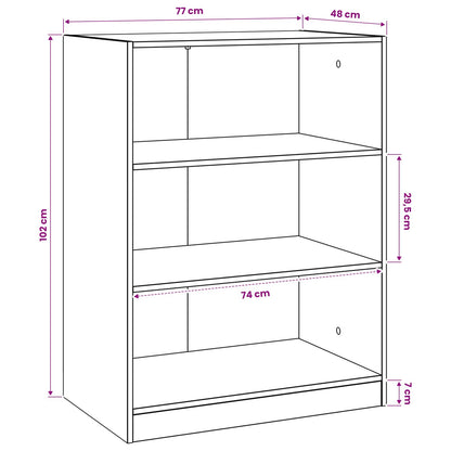 Wardrobe with Shelf with Storage Black oak 77 x 48 x 102 cm PB
