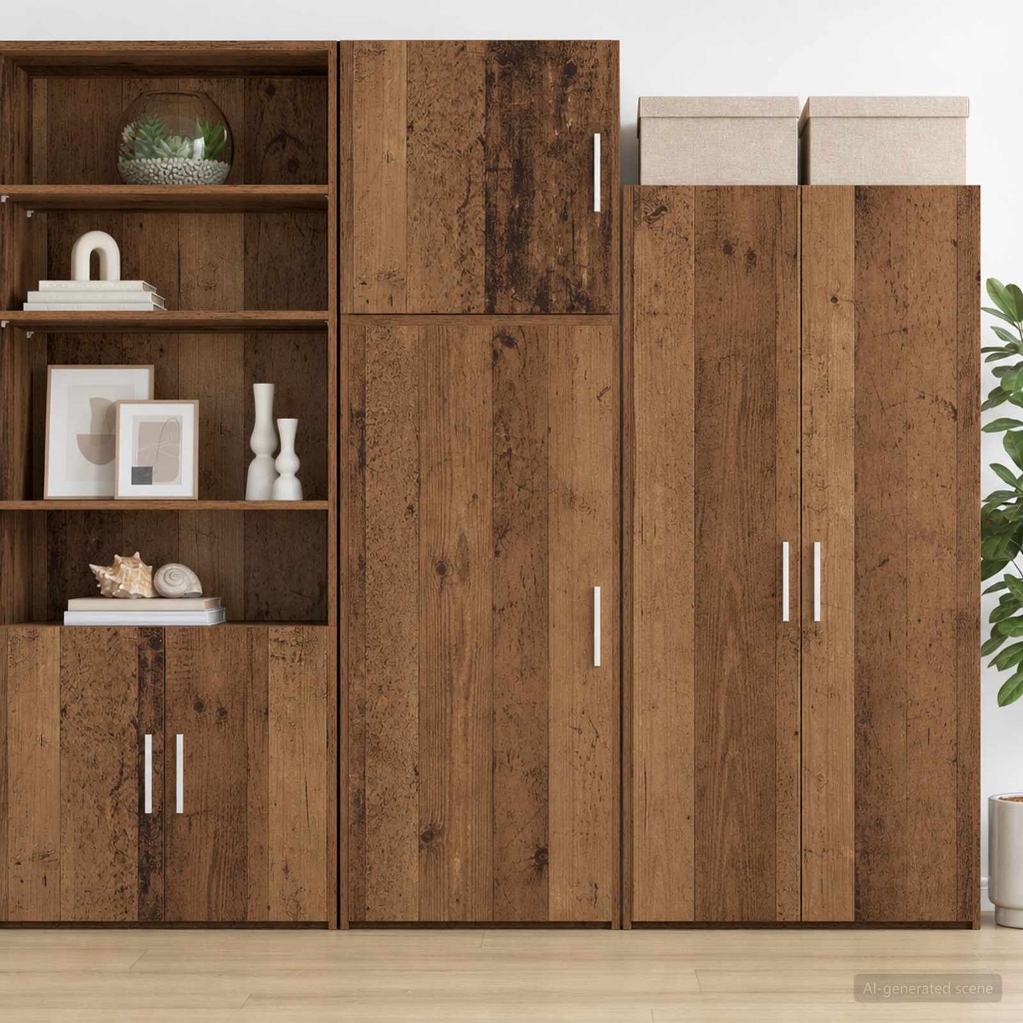 Wall Cabinet Old Wood 45 x 42.5 x 40 cm Engineered Wood