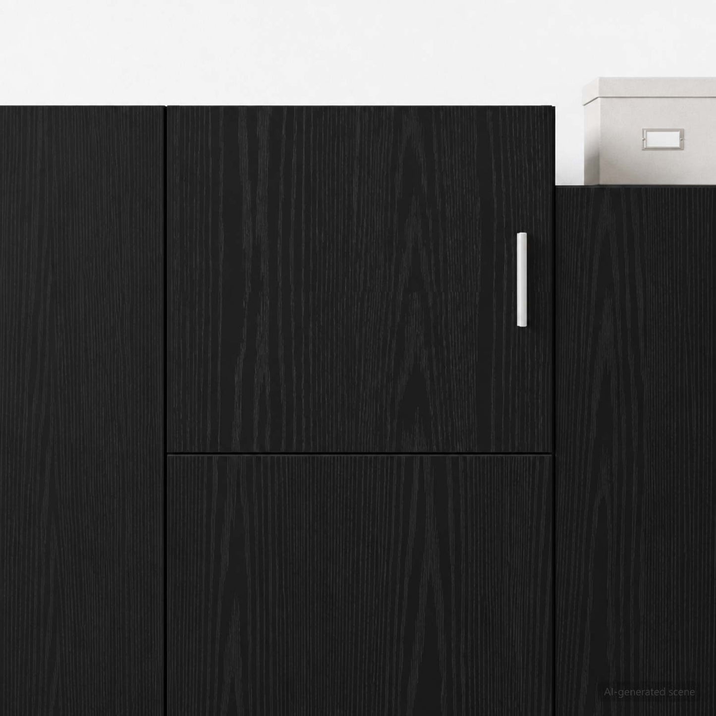 Wall Cabinet Black Oak 45 x 42.5 x 40 cm Engineered Wood