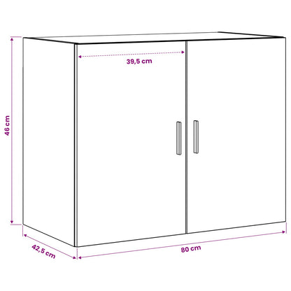 Wall Cabinet Old Wood 80 x 42.5 x 64 cm Engineered Wood