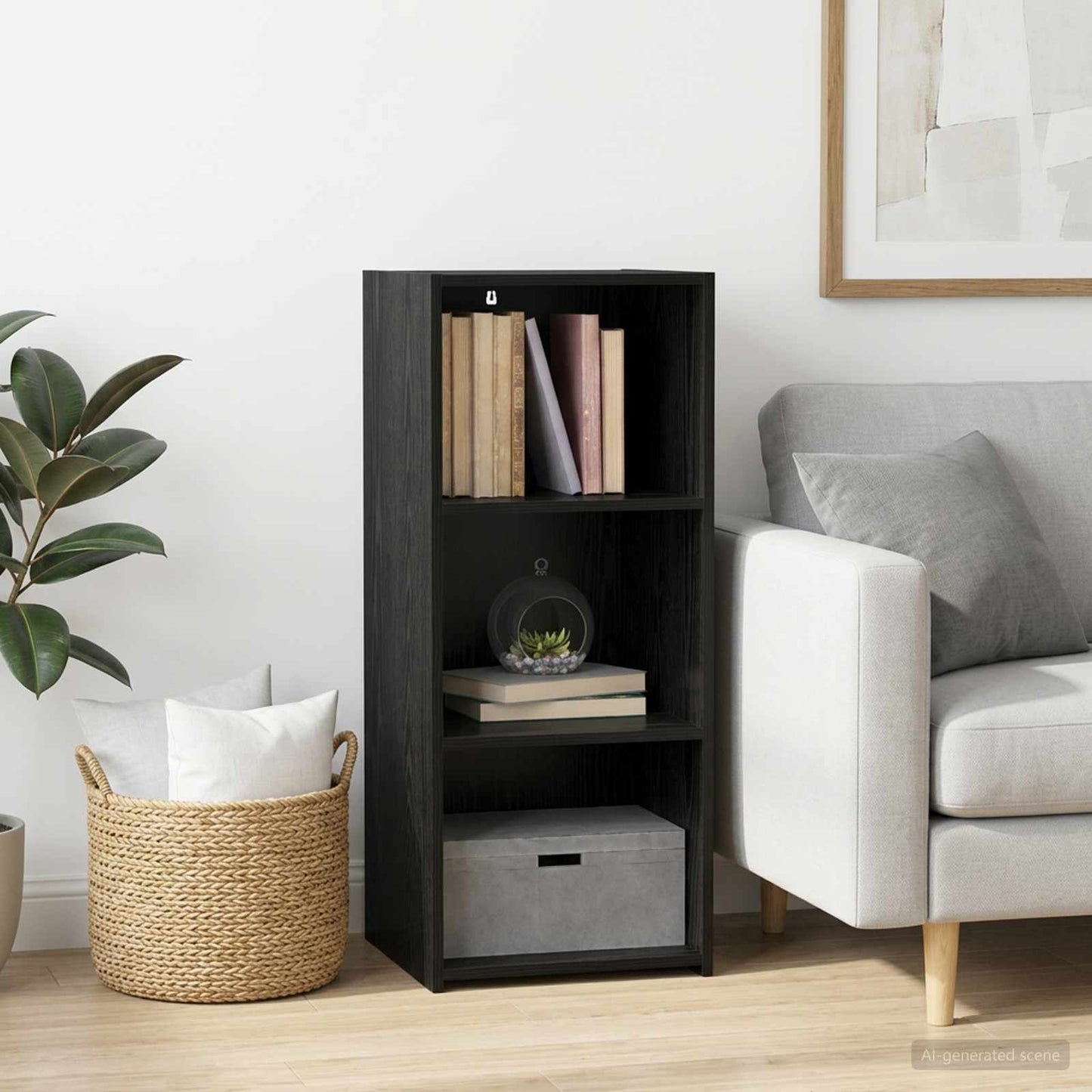 Sideboard Black Oak 40 x 41 x 93 cm Engineered Wood