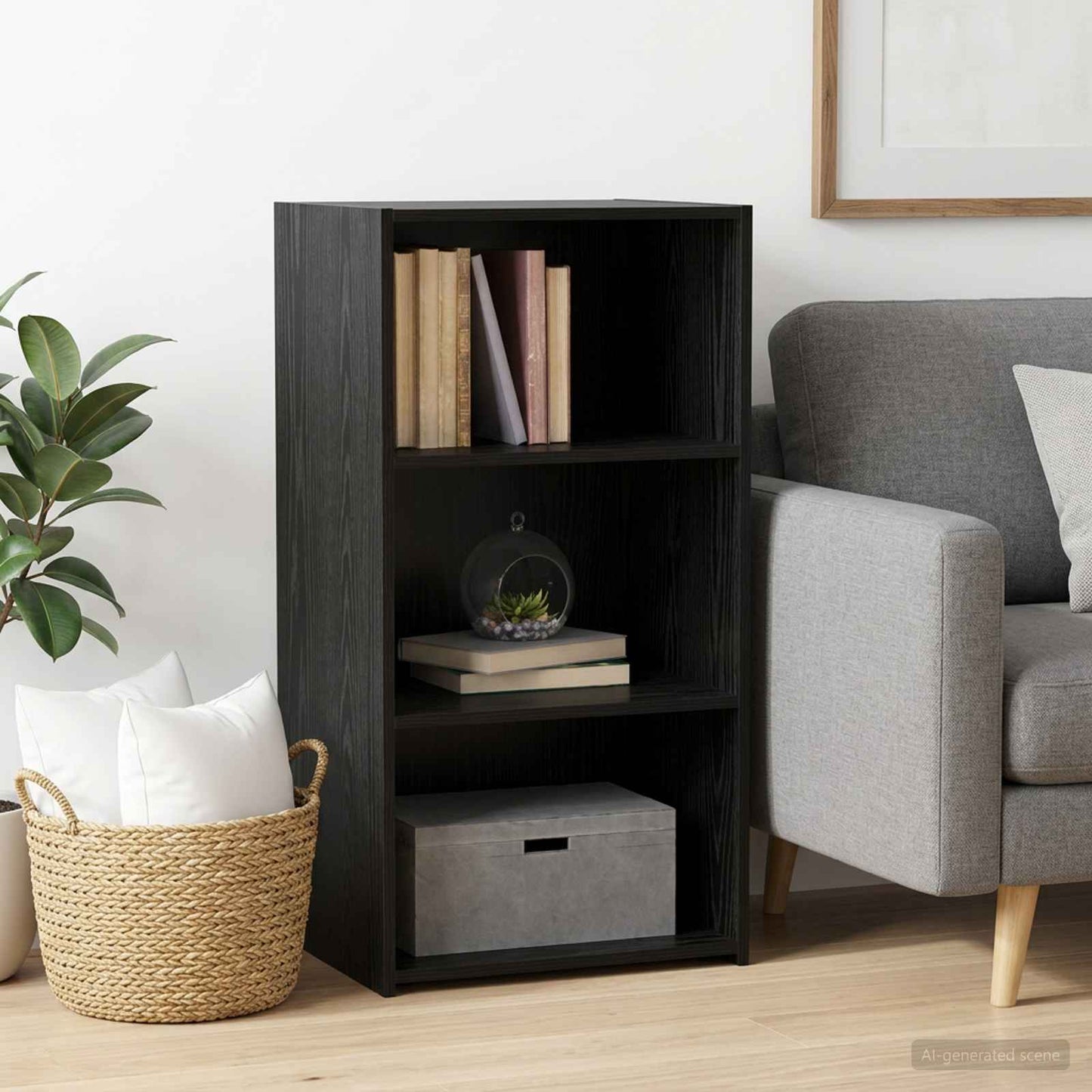 Sideboard Black Oak 50 x 41 x 93 cm Engineered Wood