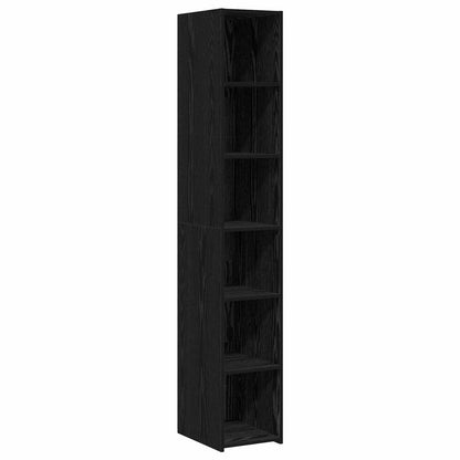 Highboard Black Oak 30 x 41 x 185 cm Engineered Wood