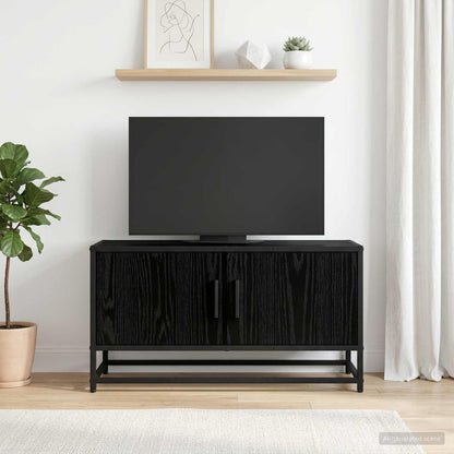 TV Cabinet 80 x 34.5 x 40 cm Black Oak Engineered Wood