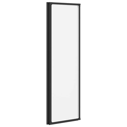 Foldable Shower Screen Black and Full Frost 132 x 2 x 140 cm