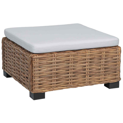 Footrest with Cushion GENDT Natural Rattan Natural
