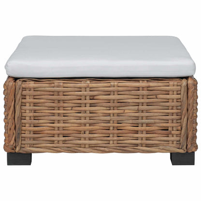 Footrest with Cushion GENDT Natural Rattan Natural