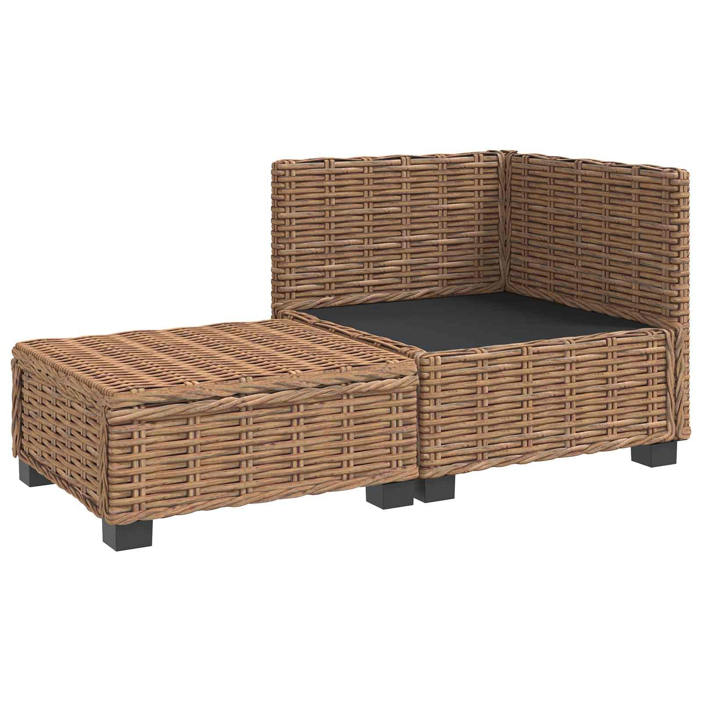 2 pcs Rattan Lounge Set with Cushions GENDT Natural Rattan