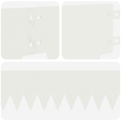 Lawn Edging 50 pcs 103 x 15 cm metal White