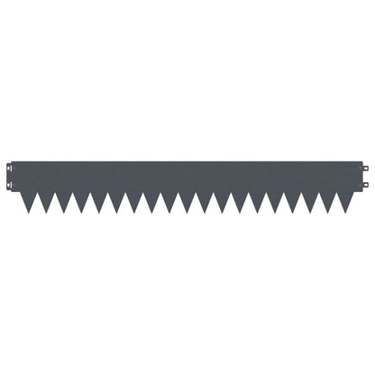 Lawn Edging 20 pcs 103 x 15 cm metal Anthracite