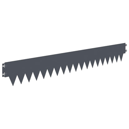Lawn Edging 30 pcs 103 x 15 cm metal Anthracite